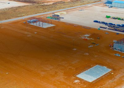 Exterior of commercial building under construction