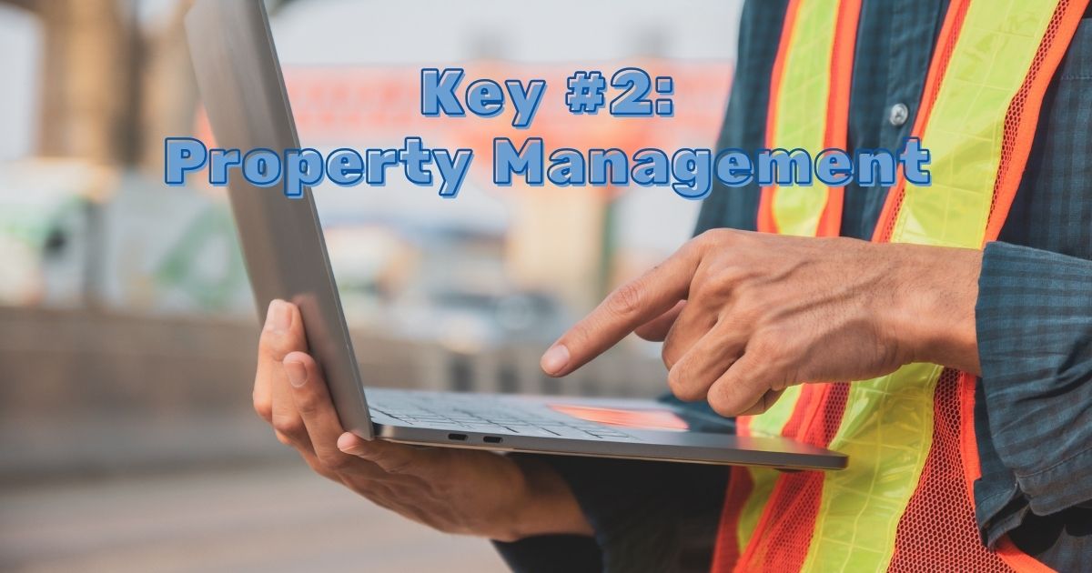 Worker using a laptop